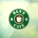 Search for coffee shop window decals Cafe