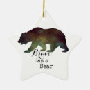 Search for brown bear christmas tree decorations Watercolor