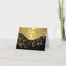 Search for blank black and gold cards Flowers