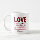 Search for love is in the air mugs Typography