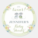 Search for boy girl twin baby shower stickers Cute