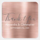 Search for thank you pink wedding stickers Elegant