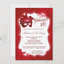 Search for red masquerade mask invitations Chic