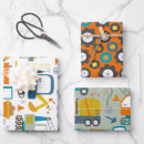 Search for digger truck wrapping paper Colourful