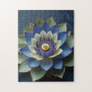 Search for lotus flower puzzles Blue