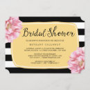 Search for elegant bridal luncheon black gold invitations For her