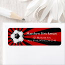 Search for soccer return address labels Black