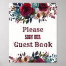 Search for burgundy floral wedding signs Reception