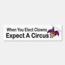 Search for clown bumper stickers Funny