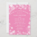 Search for snowflake baby girl shower invitations Elegant