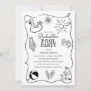 Search for pool graduation invitations Summer grad celebration