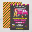 Search for girl firefighter birthday invitations For kids