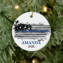 Search for police christmas tree decorations Blue line