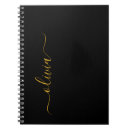 Search for black and gold notebooks Script