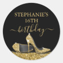 Search for golden glitter stickers Black and gold