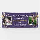 Search for purple and gold graduation banners College