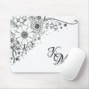Search for black and white doodle mouse mats Modern