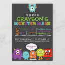 Search for monster mash birthday invitations Cute