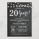 Search for 20th wedding anniversary invitations Black and white