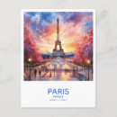 Search for eiffel tower at sunset postcards Paris france