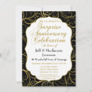Search for surprise 50th anniversary invitations Black gold