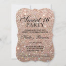Search for rose gold glitter sweet 16 invitations Party