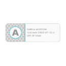 Search for quatrefoil pattern return address labels Grey