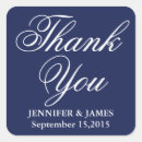 Search for blue thank you wedding stickers Blue and white