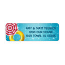 Search for birthday pool party return address labels Water