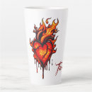 Search for flaming heart mugs Valentine