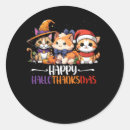 Search for thanksgiving cat stickers Hallothanksmas