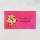 Search for cuddly business cards Teddy