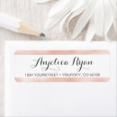 Search for faux rose gold return address labels Girly