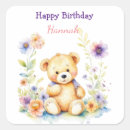 Search for teddy bear first birthday stickers Pink