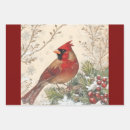 Search for cardinals wrapping paper Vintage