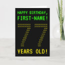 Search for 77 birthday cards 77 years old