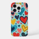 Search for doodle hearts iphone cases Red