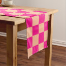 Search for pink gingham table runners Chequered