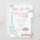 Search for eiffel tower birthday invitations Oh la la