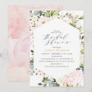Search for blush floral bridal shower invitations Unique