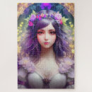 Search for beautiful woman puzzles Floral