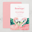 Search for watercolor flamingo invitations Hawaiian luau