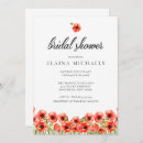 Search for red poppy bridal shower invitations Flowers