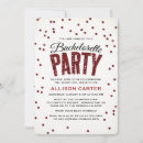 Search for red black hen party invitations White