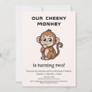 Search for monkey 2nd birthday invitations Modern