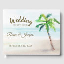 Search for tropical wedding guest books Palm tree