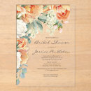 Search for clear bridal shower invitations Botanical