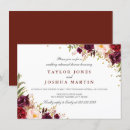 Search for floral rehearsal dinner invitations Burgundy