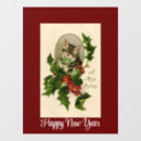 Search for vintage christmas window decals Holly