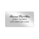 Search for silver black return address labels Metallic